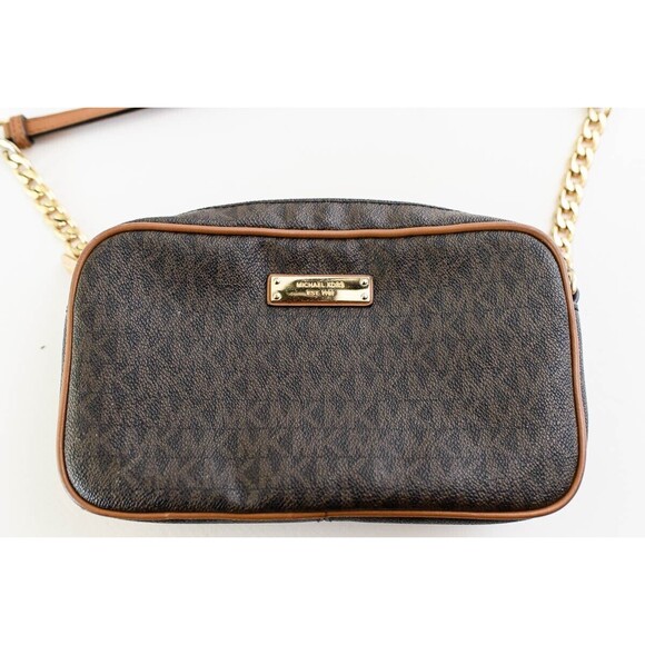 Michael Kors Jet Set Medium Cossbody Bag Brown 32S7GJSC8B-200 - Picture 2 of 7